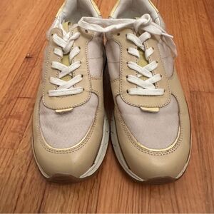 Madewell Kickoff Trainer Sneakers in Yellow Colorblock Leather Size 8